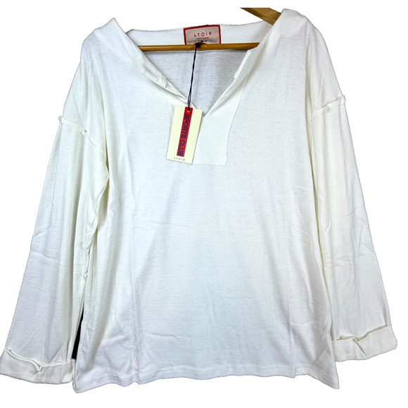 Atoir Tops - Atoir Sports Club The Windsor Top Womens 2 White Bone Drapey Oversized Lagenlook